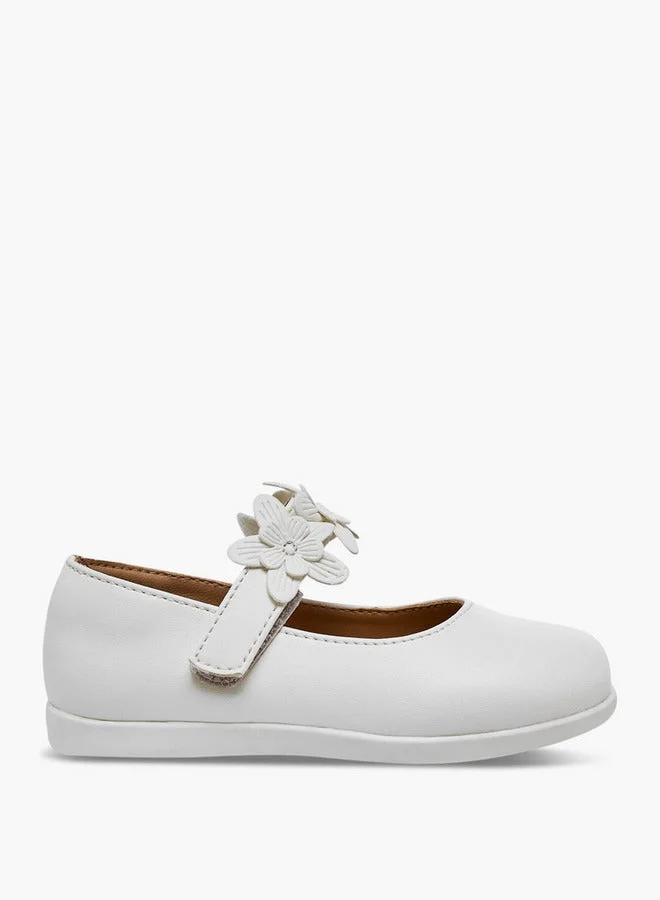 Barefeet Girls Floral Accent Mary Jane Shoes